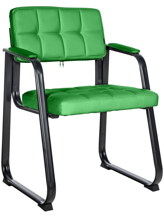 Chaise visiteur Canada B simili cuir, vert