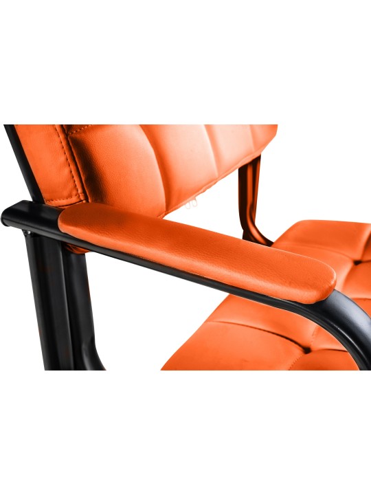 Chaise visiteur Canada B simili cuir, orange