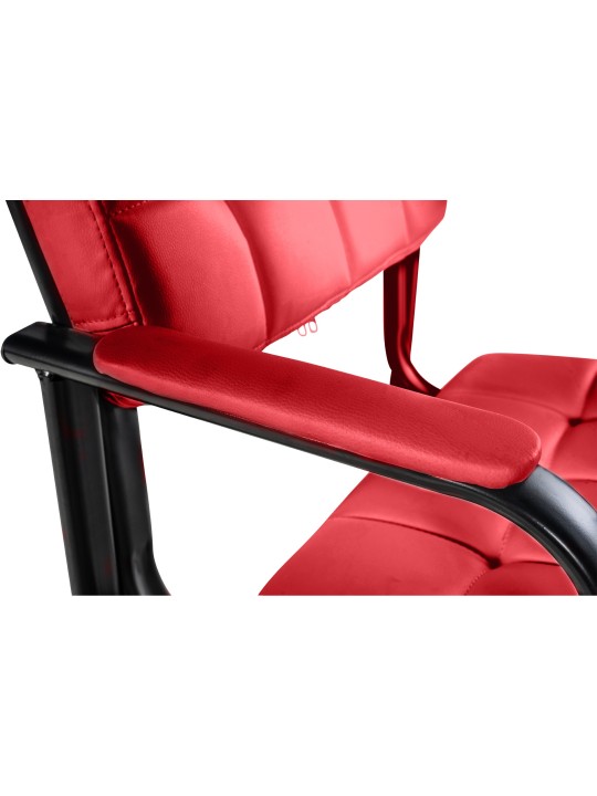 Chaise visiteur Canada B simili cuir, rouge