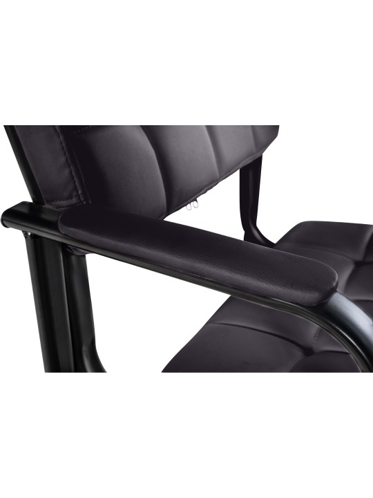 Chaise visiteur Canada B simili cuir, noir