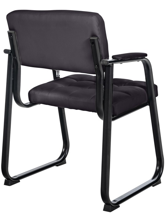 Chaise visiteur Canada B simili cuir, noir