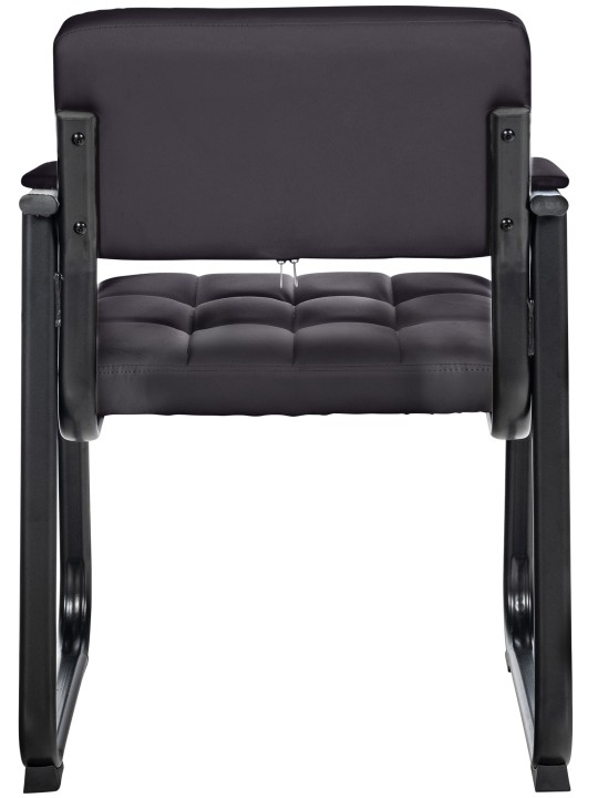 Chaise visiteur Canada B simili cuir, noir