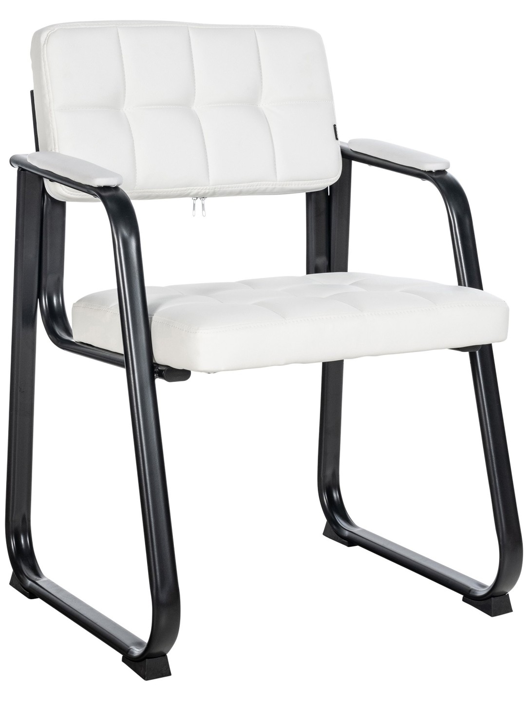 Chaise visiteur Canada B simili cuir, blanc