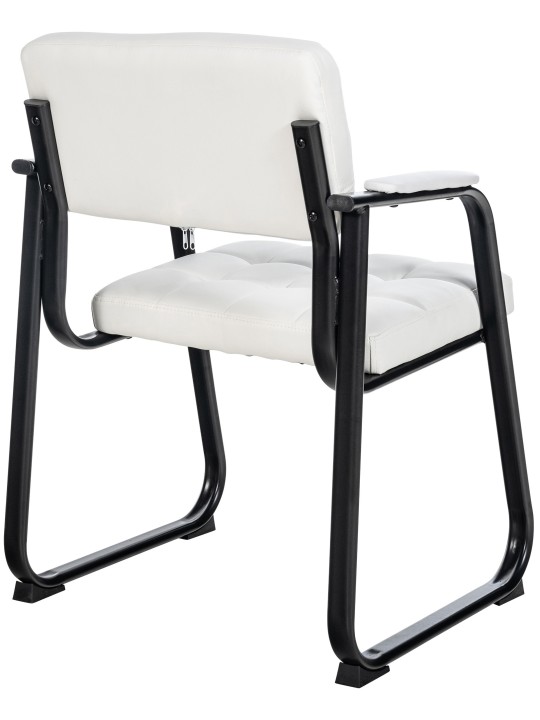 Chaise visiteur Canada B simili cuir, blanc