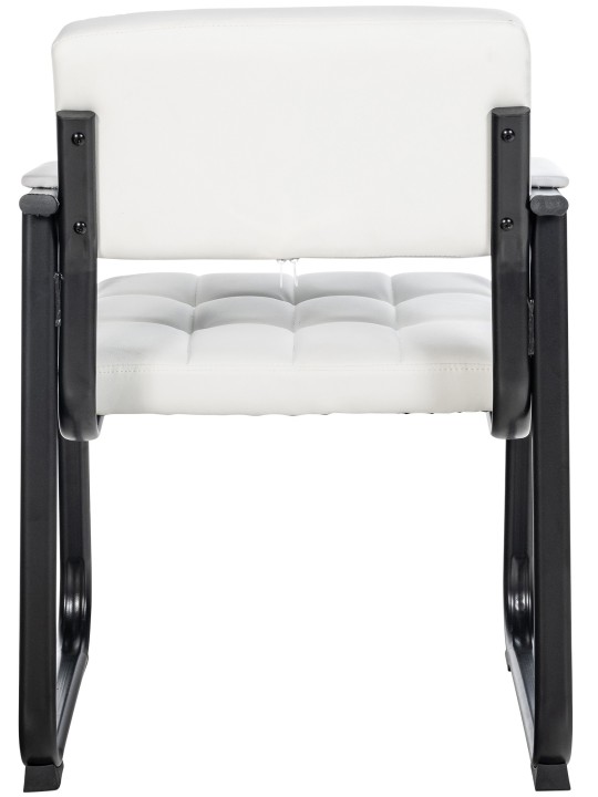 Chaise visiteur Canada B simili cuir, blanc