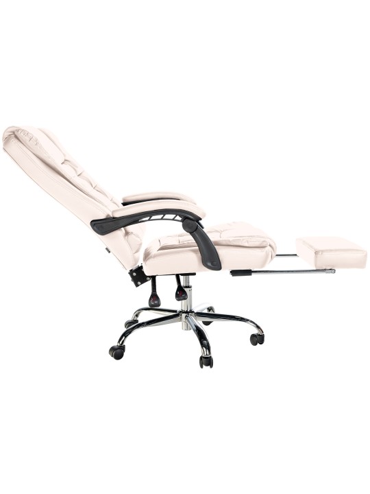 Chaise de bureau Oxygen simili cuir, crème Chaise de bureau Oxygen simili cuir, crème