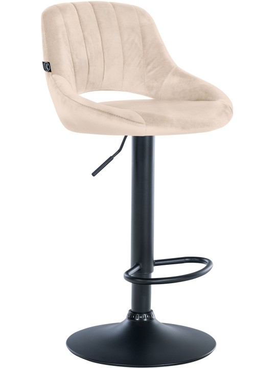 Tabouret de bar Milet velours, crème Tabouret de bar Milet velours, crème
