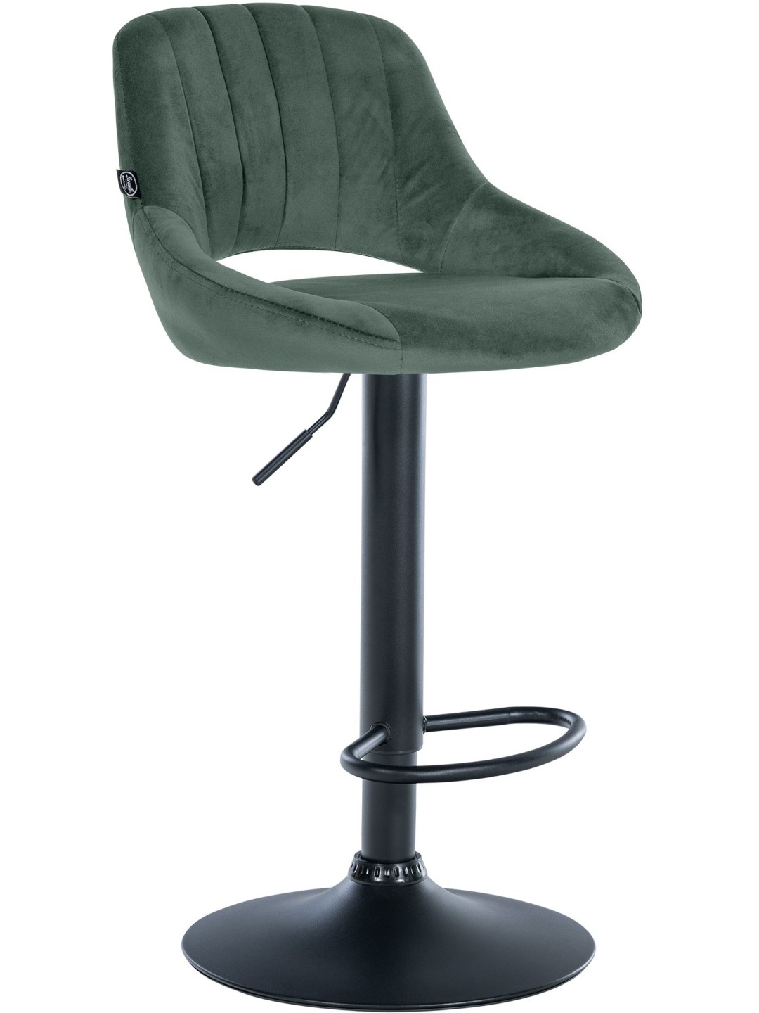 Tabouret de bar Milet velours, vert