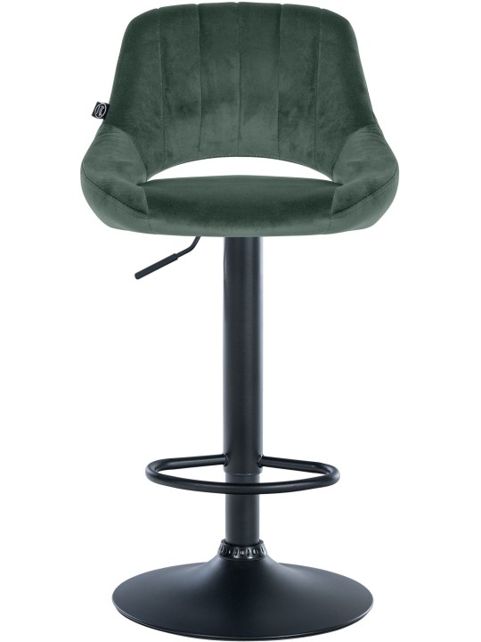 Tabouret de bar Milet velours, vert Tabouret de bar Milet velours, vert