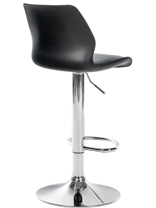 Tabouret de bar Gilbert plastique, noir