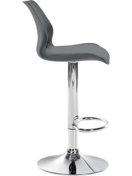 Tabouret de bar Gilbert plastique, gris