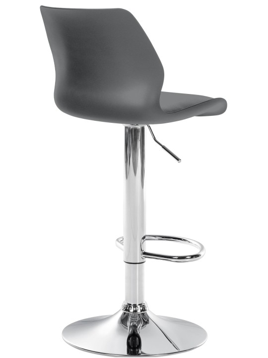 Tabouret de bar Gilbert plastique, gris