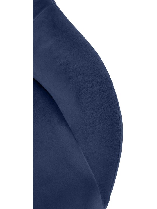 Tabouret de bar Milet velours, bleu
