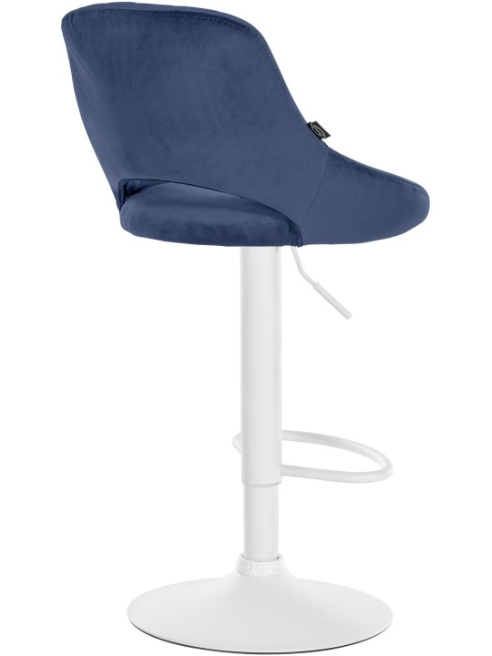 Tabouret de bar Milet velours, bleu