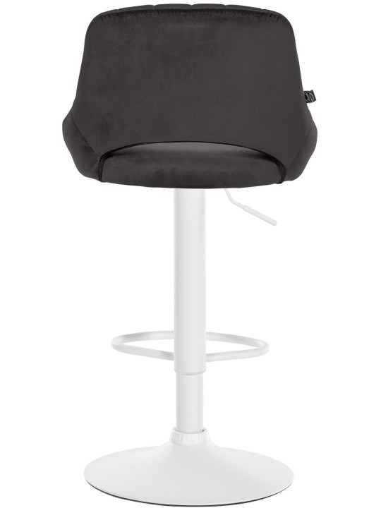 Tabouret de bar Milet velours, noir