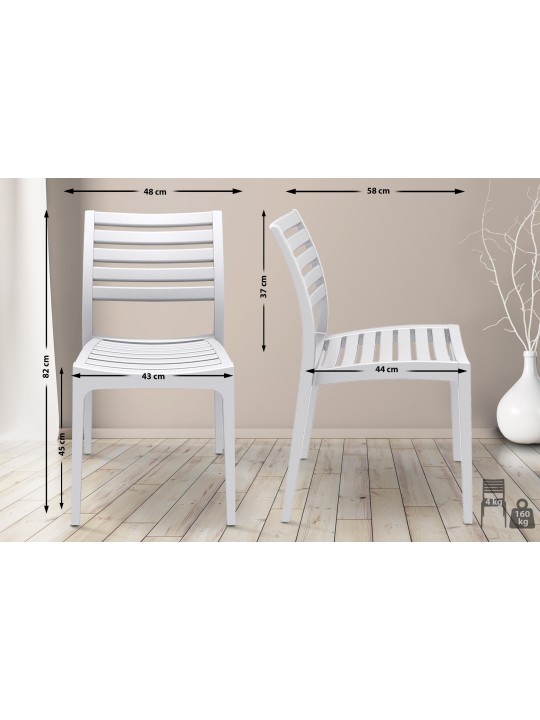 Chaise Ares, blanc