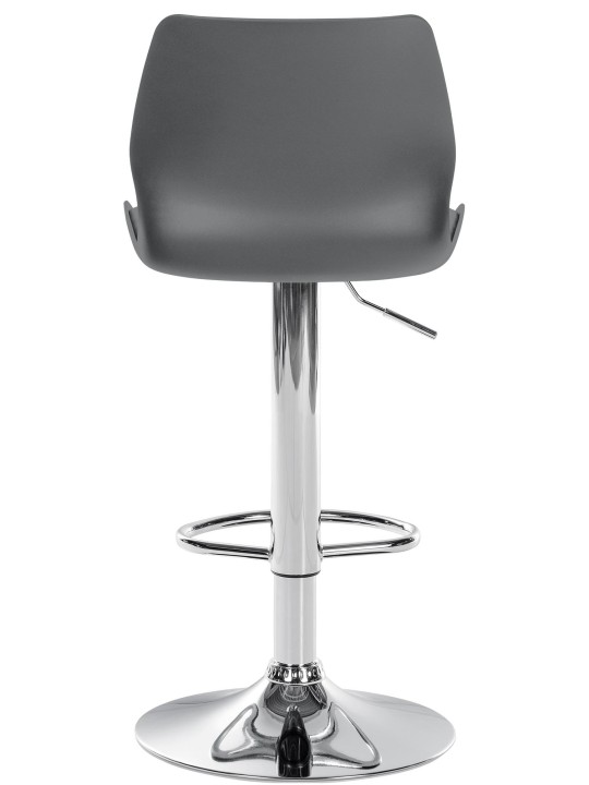 Lot de 2 tabourets de bar Gilbert plastique, gris