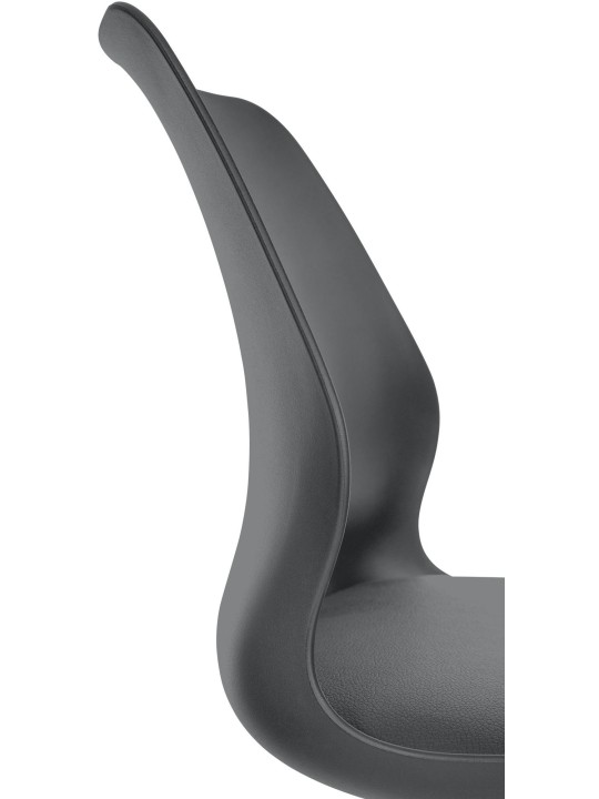 Lot de 2 tabourets de bar Gilbert plastique, gris
