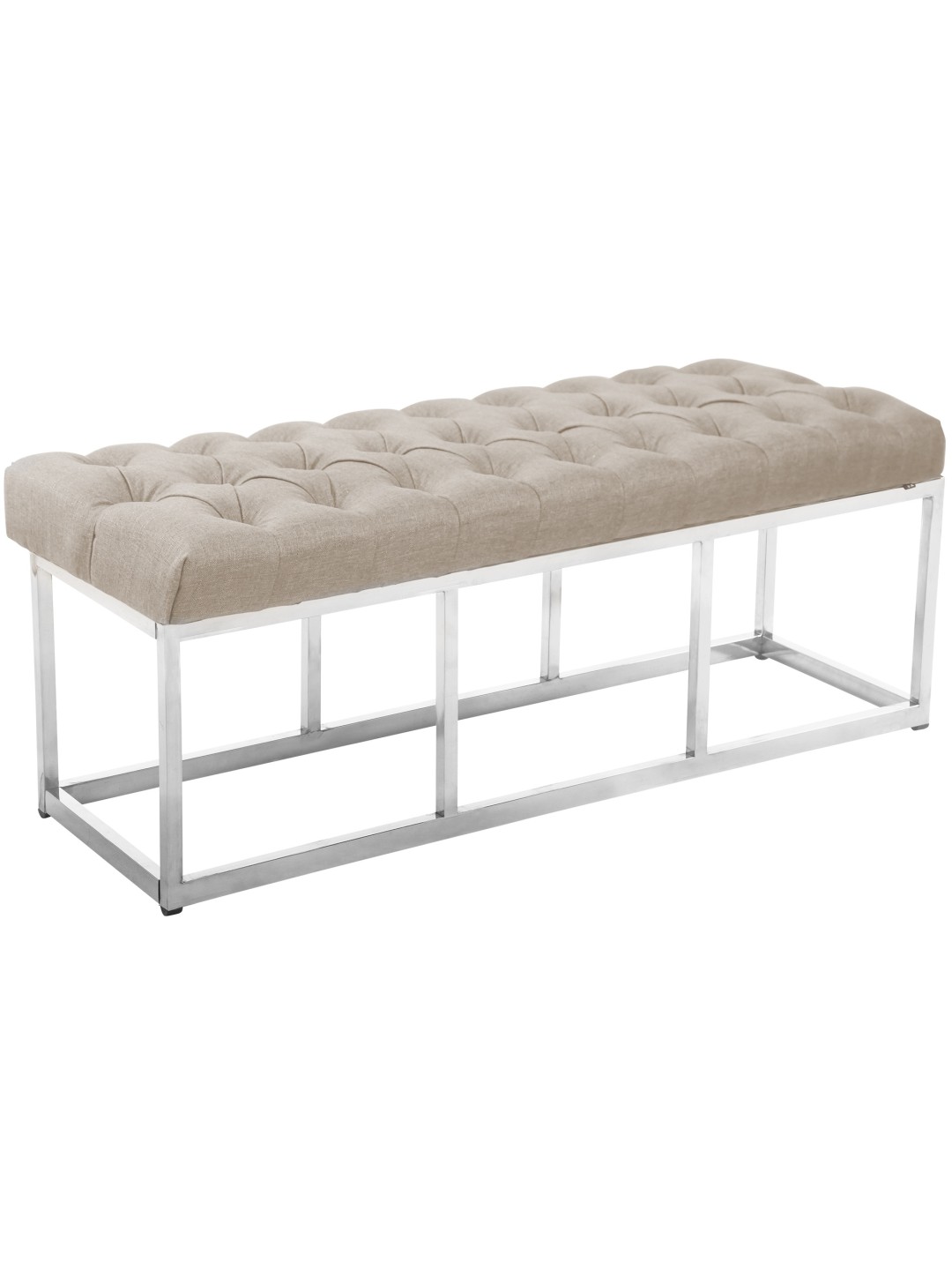 Banc Amun tissu E120, crème