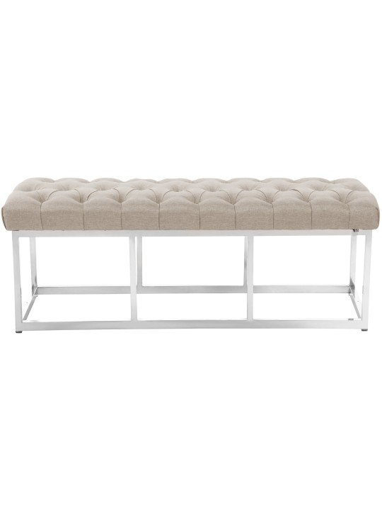 Banc Amun tissu E120, crème