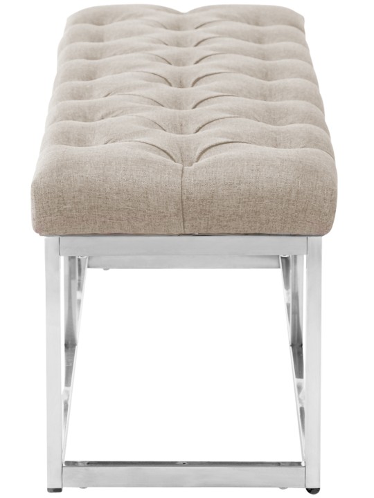 Banc Amun tissu E120, crème