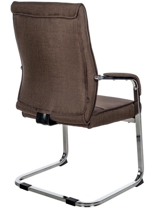 Chaise visiteur Hobart tissu, brun