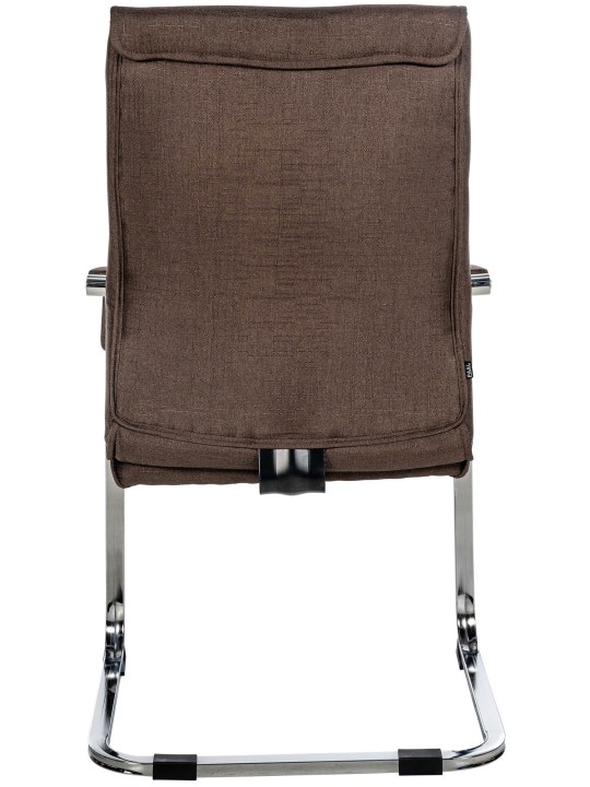 Chaise visiteur Hobart tissu, brun