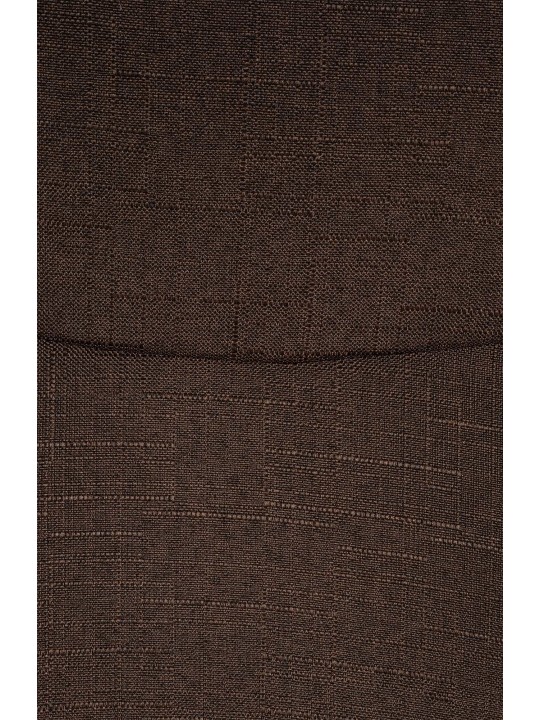 Chaise visiteur Hobart tissu, brun