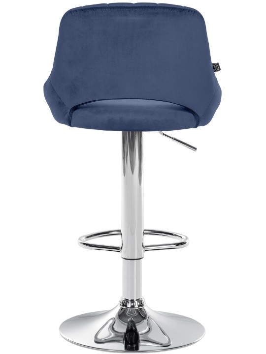 Lot de 2 tabourets de bar Milet velours C, bleu