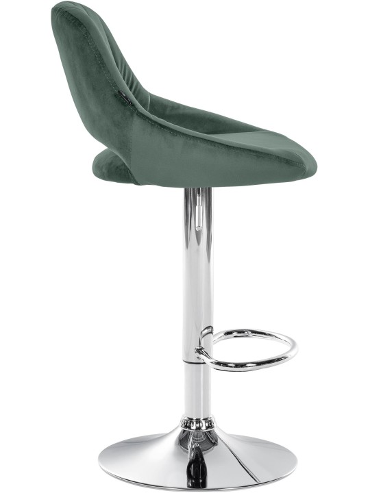 Lot de 2 tabourets de bar Milet velours C, vert