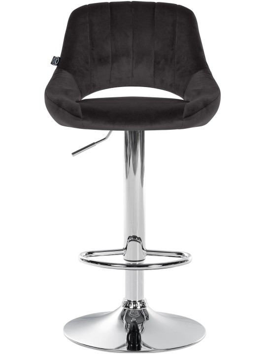 Lot de 2 tabourets de bar Milet velours C, noir