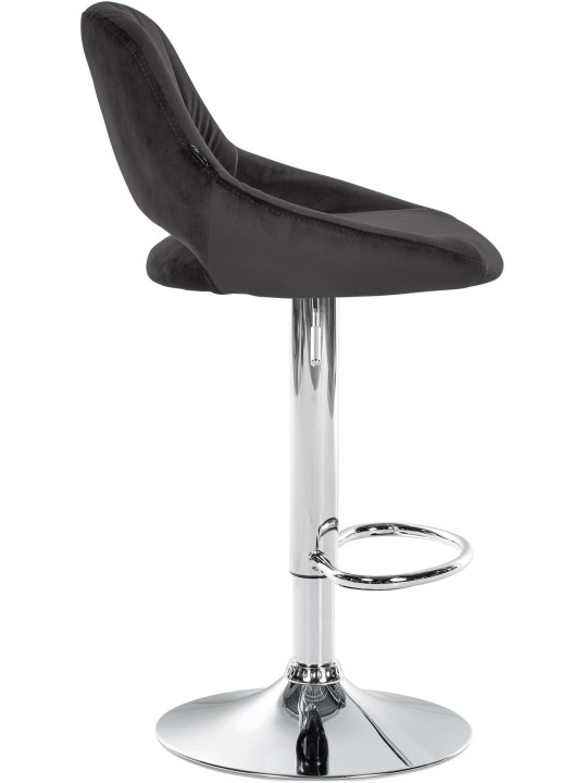 Lot de 2 tabourets de bar Milet velours C, noir