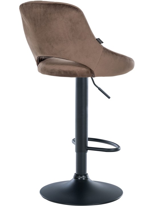 Lot de 2 tabourets de bar Milet velours B, brun