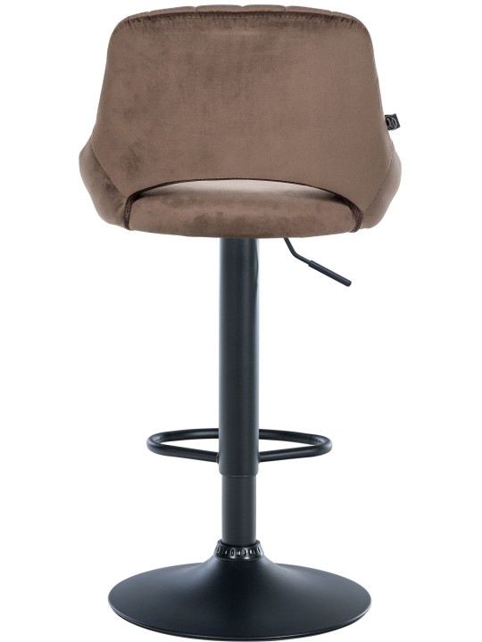 Lot de 2 tabourets de bar Milet velours B, brun