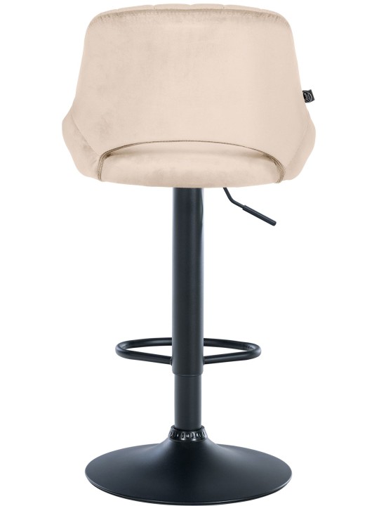 Lot de 2 tabourets de bar Milet velours B, crème