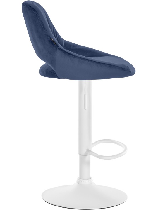 Lot de 2 tabourets de bar Milet velours W, bleu