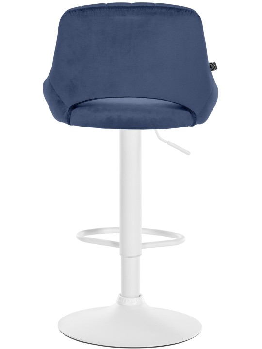 Lot de 2 tabourets de bar Milet velours W, bleu