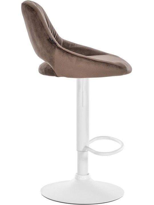 Lot de 2 tabourets de bar Milet velours W, brun