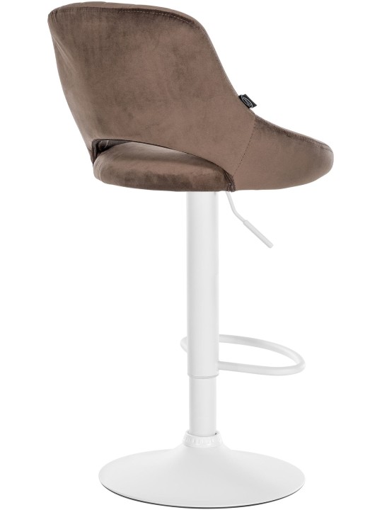 Lot de 2 tabourets de bar Milet velours W, brun