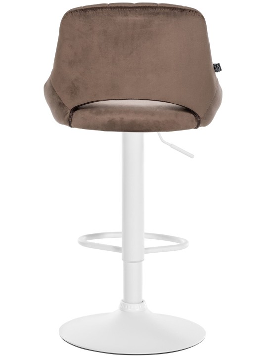 Lot de 2 tabourets de bar Milet velours W, brun