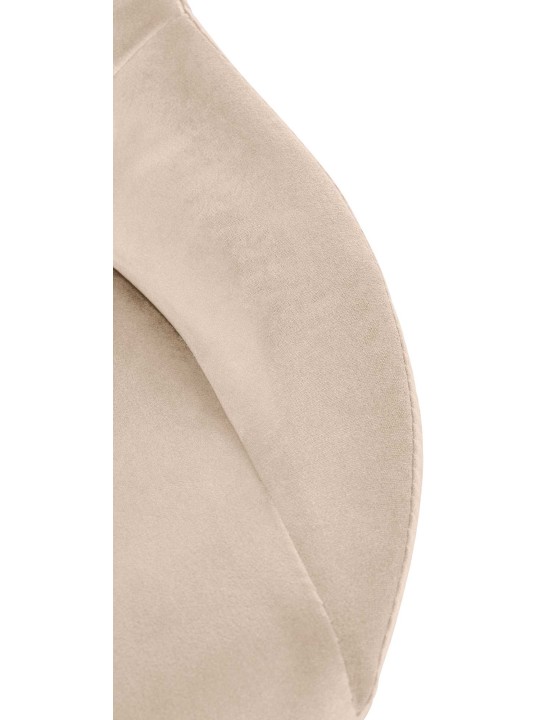 Lot de 2 tabourets de bar Milet velours W, crème