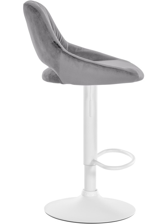 Lot de 2 tabourets de bar Milet velours W, gris foncé