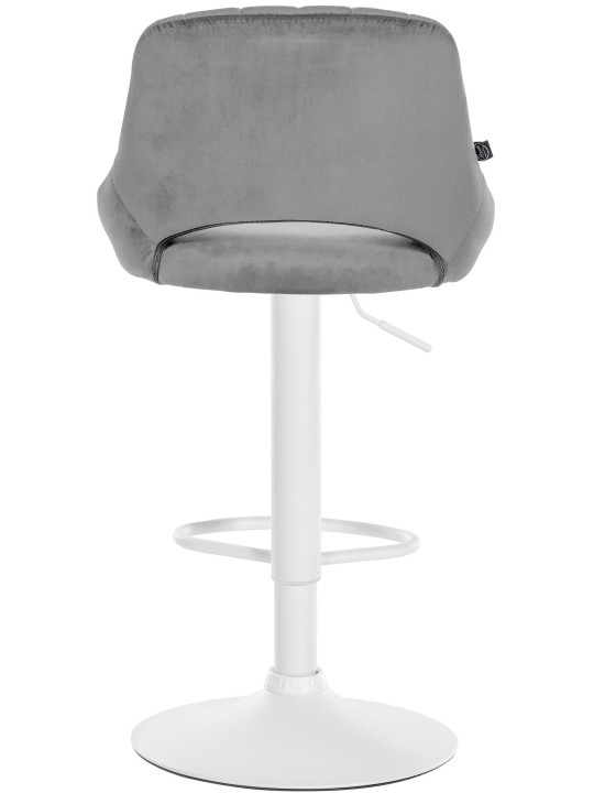 Lot de 2 tabourets de bar Milet velours W, gris foncé