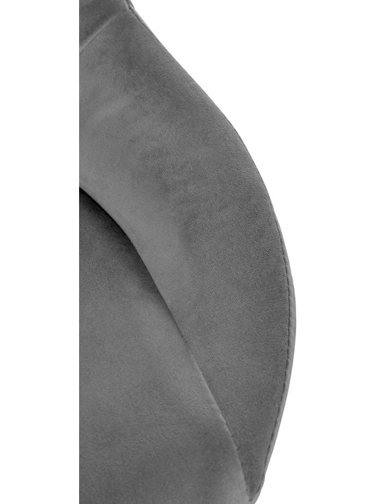 Lot de 2 tabourets de bar Milet velours W, gris foncé