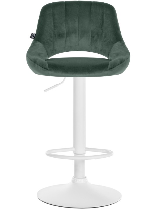 Lot de 2 tabourets de bar Milet velours W, vert