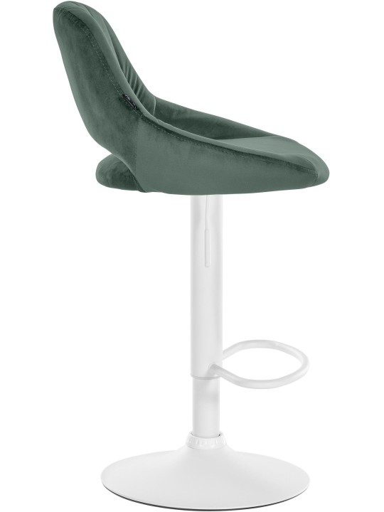 Lot de 2 tabourets de bar Milet velours W, vert