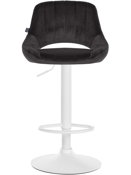 Lot de 2 tabourets de bar Milet velours W, noir