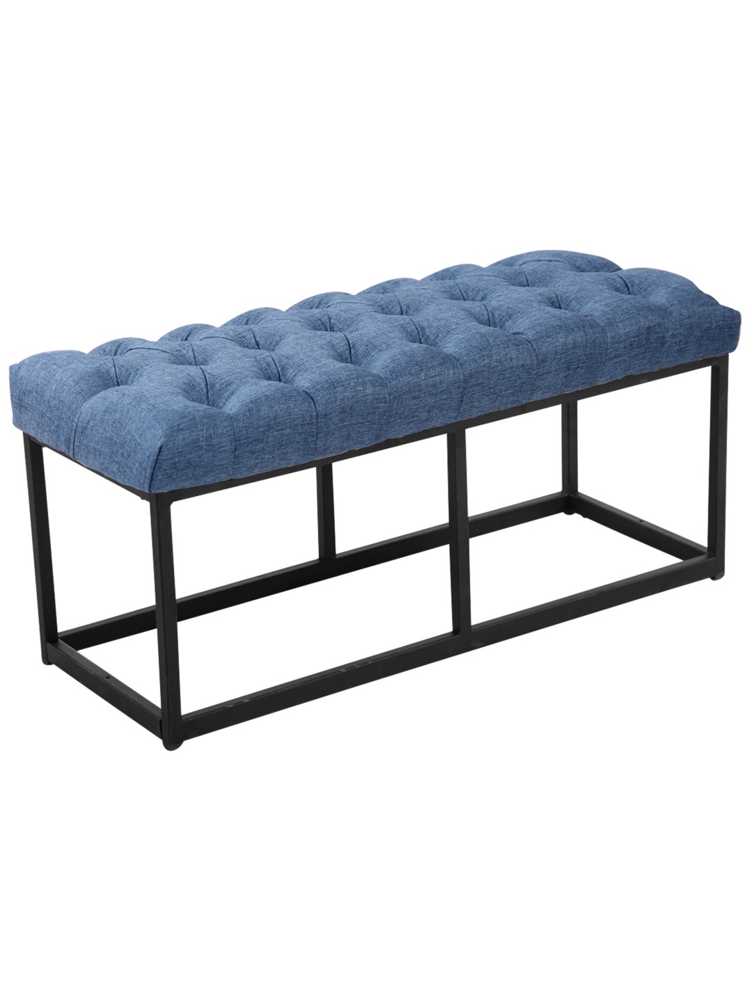 Banc Amun tissu 100 cm, bleu