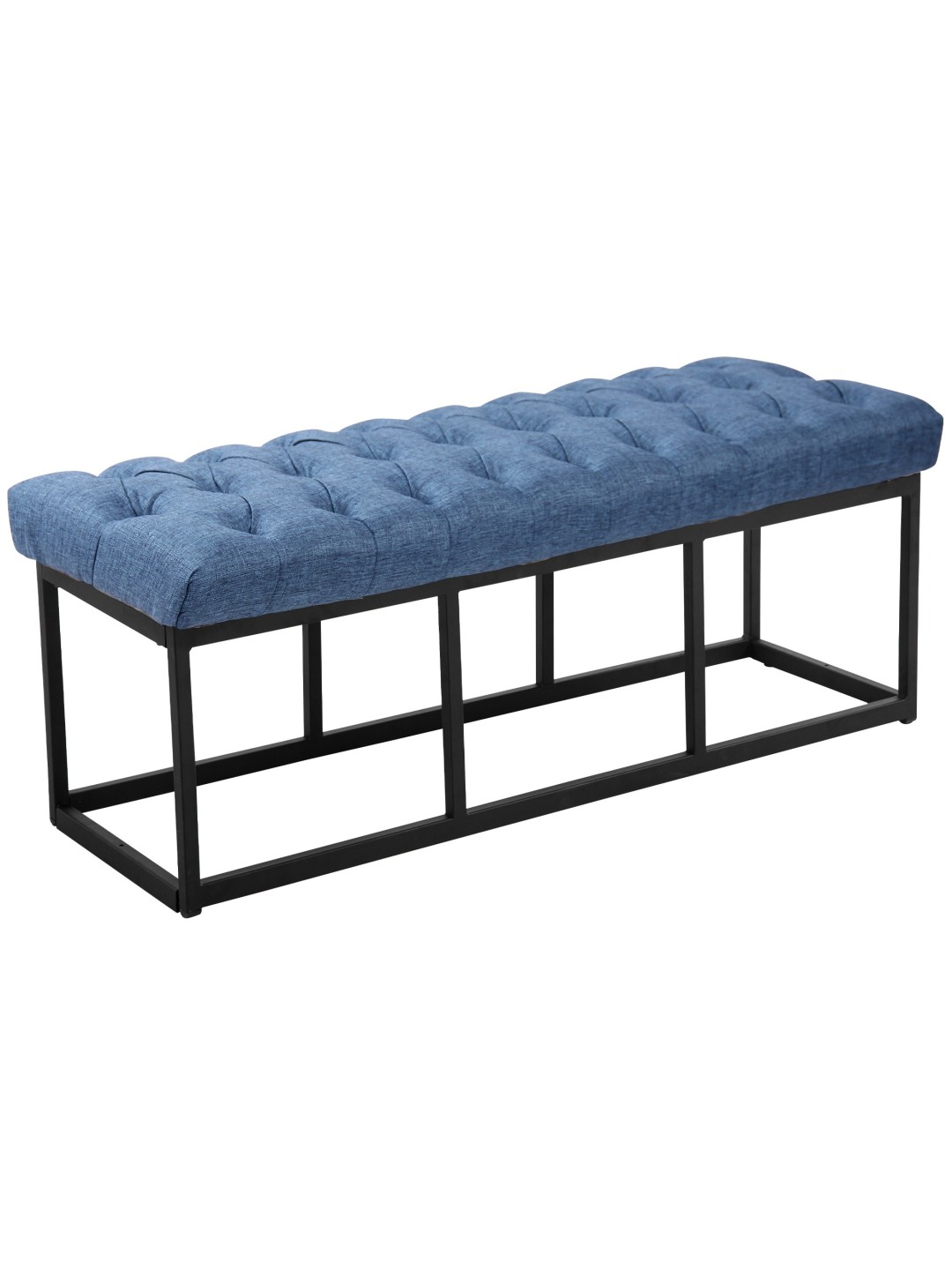 Banc Amun en tissu 120 cm, bleu
