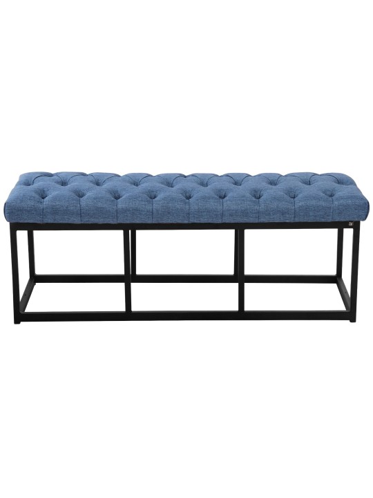 Banc Amun en tissu 120 cm, bleu